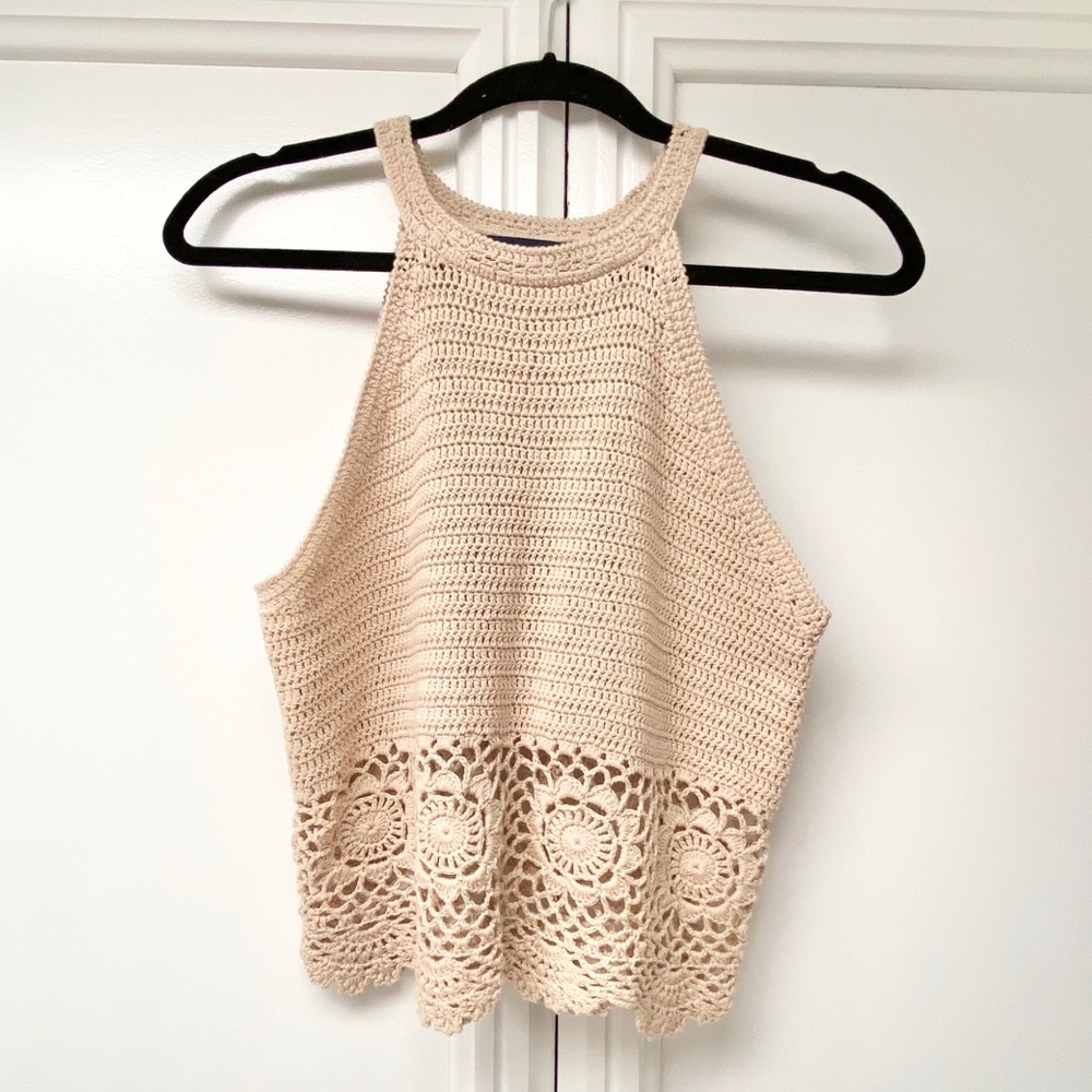 Boho Crochet Cropped Festival Top
